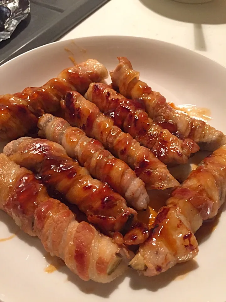 meat rolled in an eggplant in sweet jap sauce|Reiko Araiさん