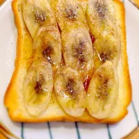 Snapdishの料理写真:バナナトースト|はるさん