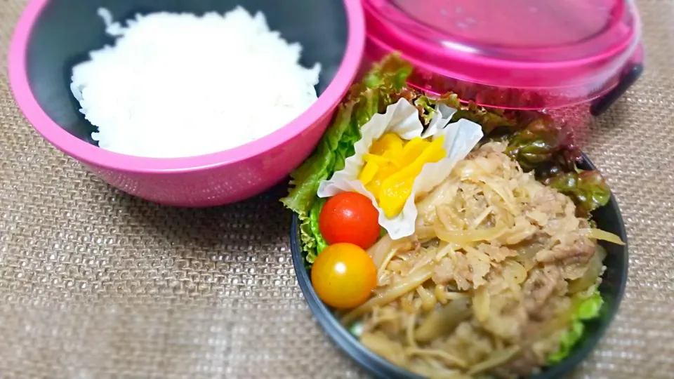 手抜き☆きのこたっぷり牛丼弁当 #娘弁当|AMIiiiさん