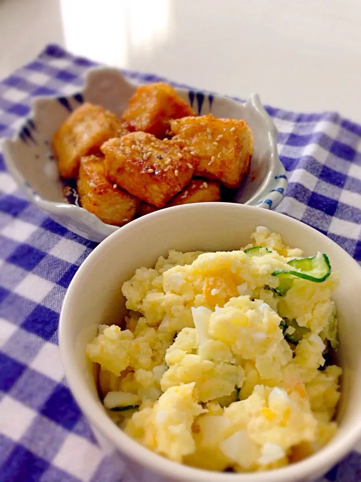 照り焼き豆腐とリベンジポテトサラダ|tsumimiさん