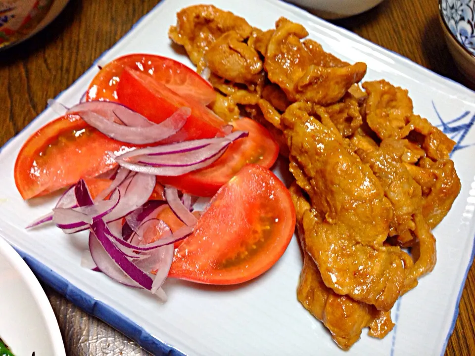 Snapdishの料理写真:Today's Dinner☆☆♪豚肉味噌焼き☆♪|viviさん