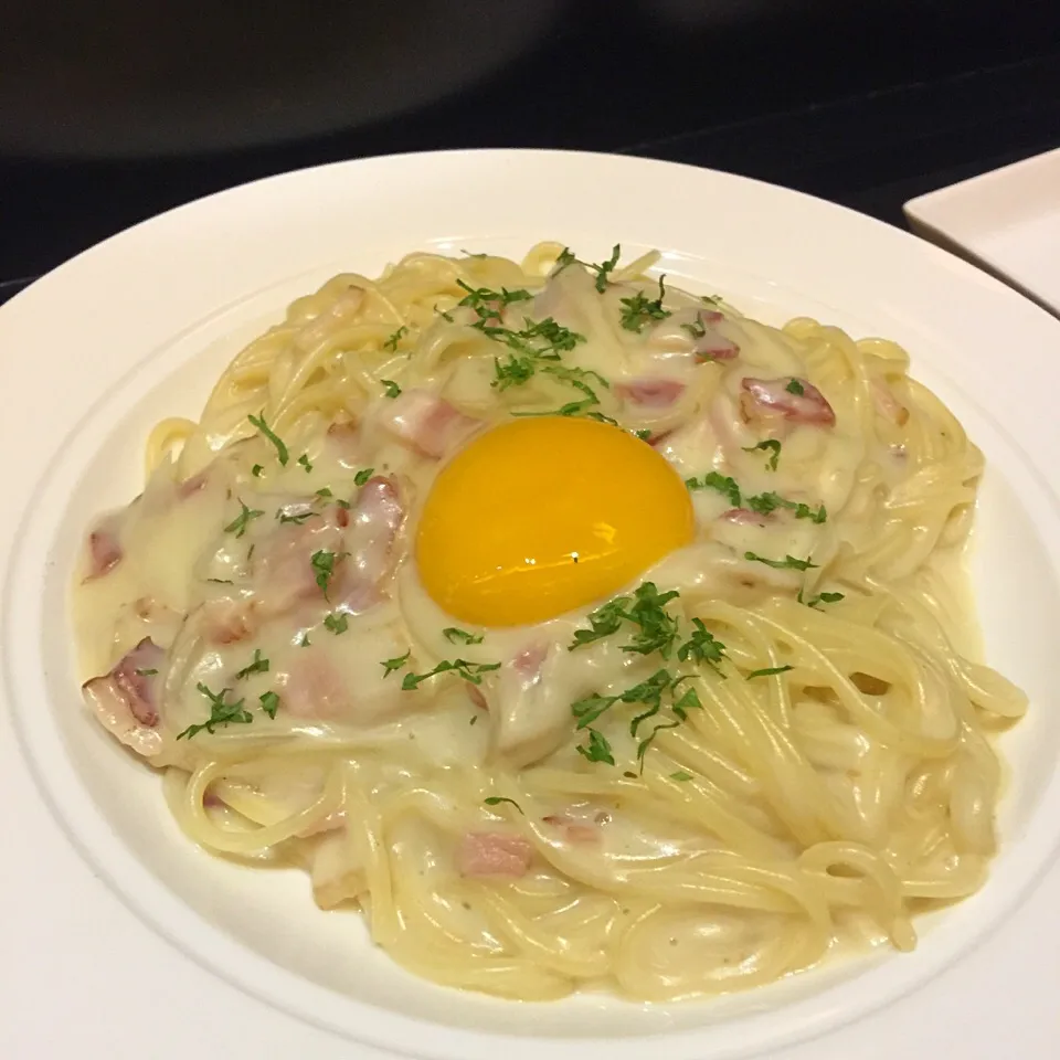 Snapdishの料理写真:Japanese style Carbonara|Kennie Phanさん