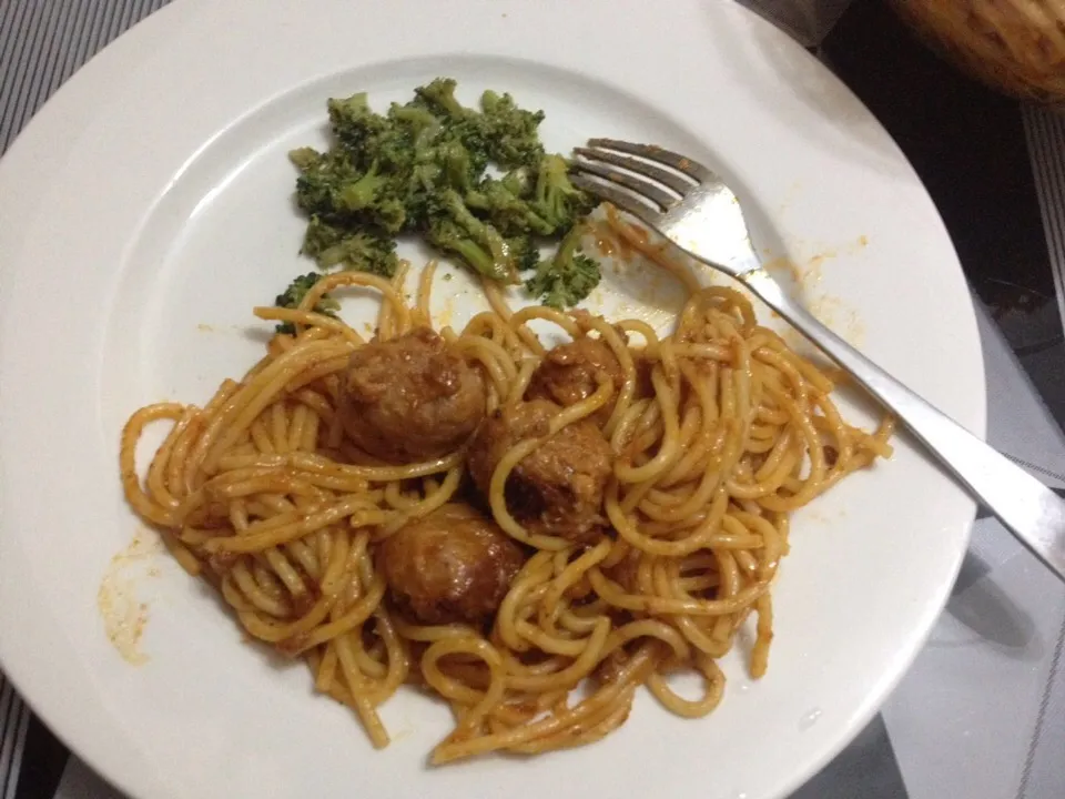 Spaghetti meatball broccoli|bukky danielsさん