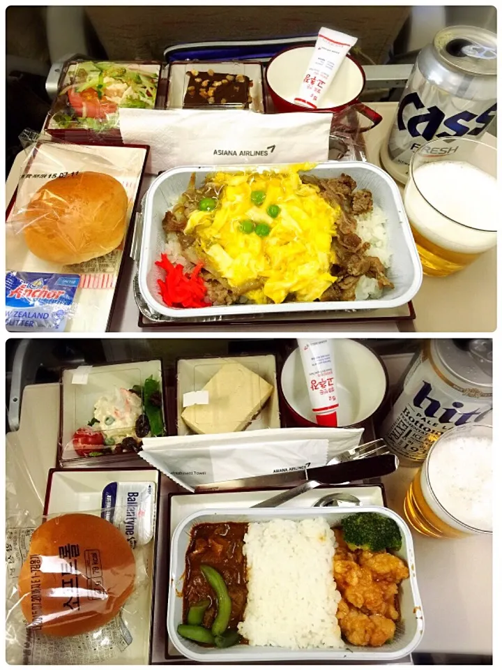 ただいま〜❗️ 羽田↔️金浦 アシアナ航空機内食✈️  上が往路で下が復路|BUBUさん