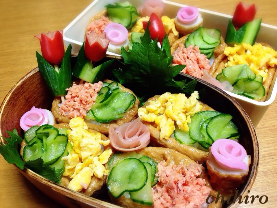 Snapdishの料理写真:7月16日2人弁当🌷🌹🌸|川上千尋さん