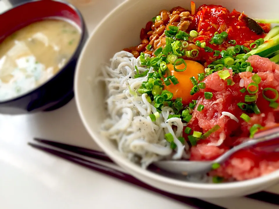 Snapdishの料理写真:海鮮菌活丼|maipuさん