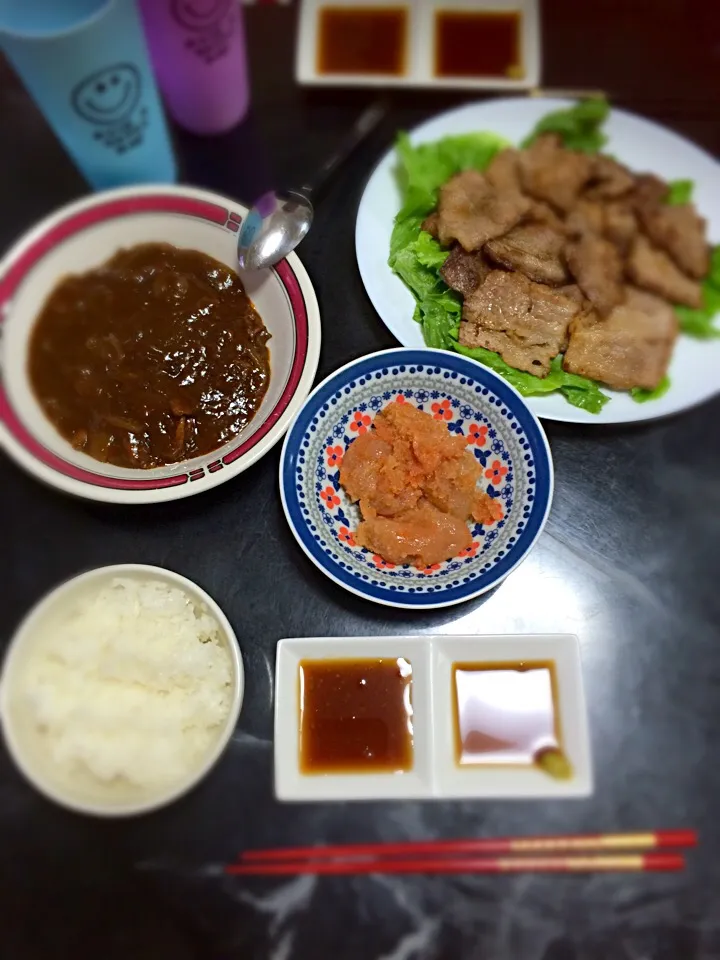 Snapdishの料理写真:おうち晩ご飯✻°•|ほうれんmamaさん