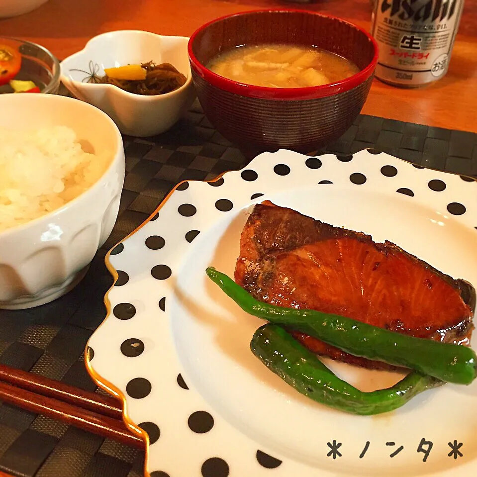 ブリの照り焼き定食♡|＊ノンタ＊さん