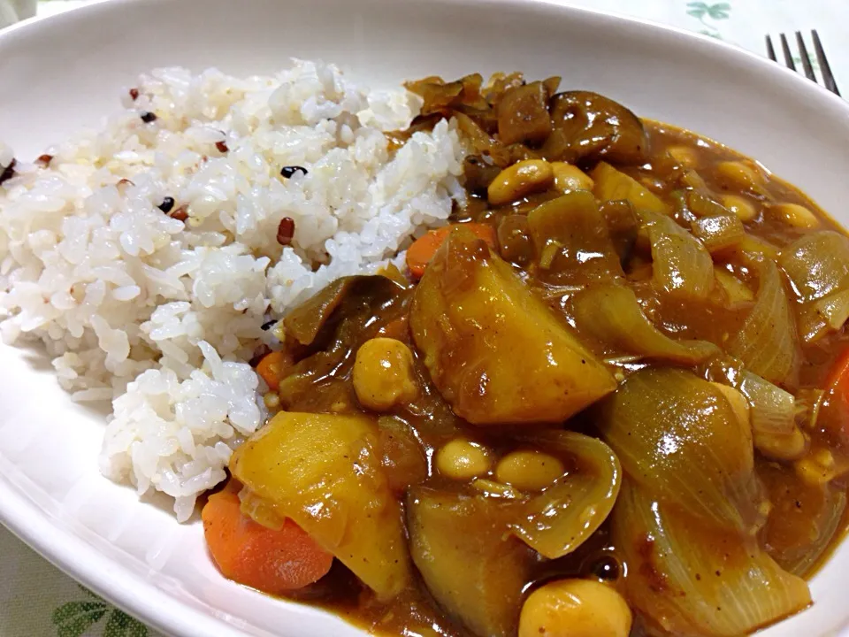 茄子入り大豆カレー🍛|こいちさん