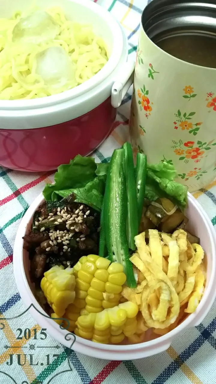 今日のパパ弁当は坦々ざるラーメン🎵|key♪さん