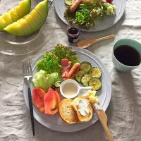 野菜たっぷりの朝ごはん