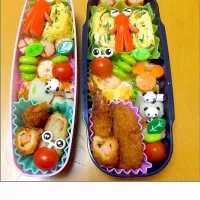 1学期最終の息子と娘の毎日弁当|ははさん