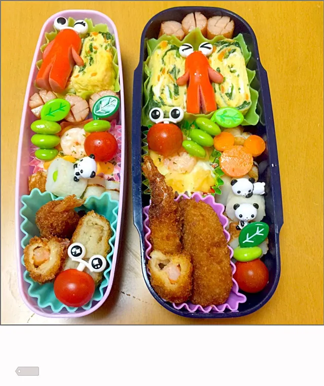 1学期最終の息子と娘の毎日弁当|ははさん