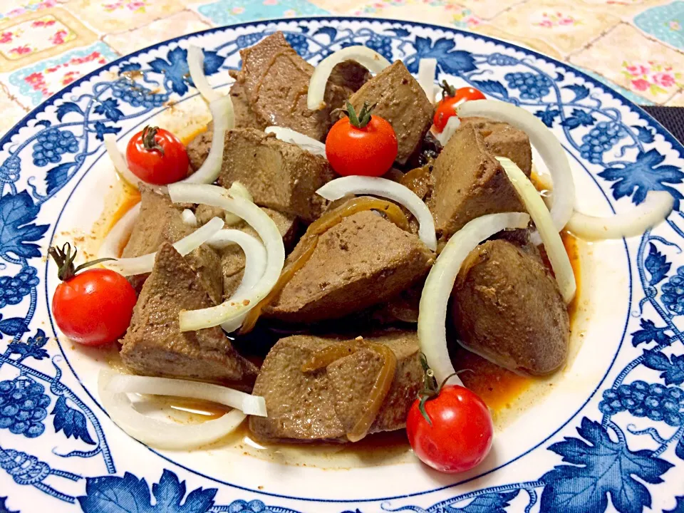 Snapdishの料理写真:Philippine cuisine "Pork Liver Adobo"|Babyluv Cabrera Ocampoさん