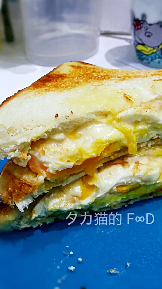 Killer Fried Egg Sandwich #蛋 #方包|タカ猫的 F∞Dさん