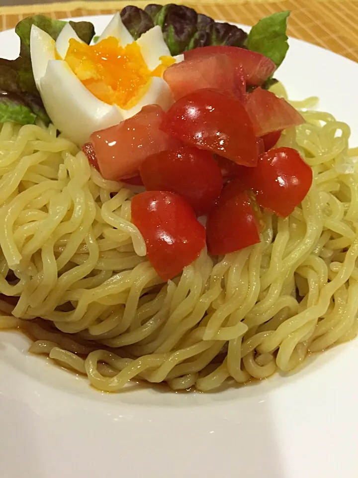 トマト冷やし中華〜爽やか🍅|まーままさん