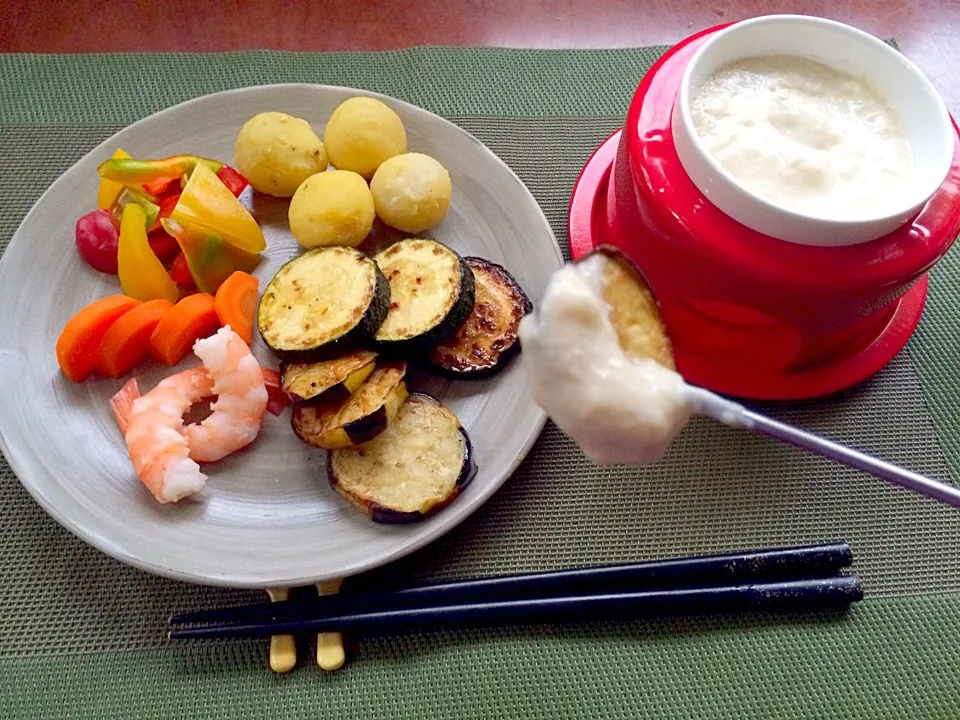 Wafu Tofu Cheese fondu♨️和風豆腐deﾁｰｽﾞﾌｫﾝﾃﾞｭ|🌈Ami🍻さん