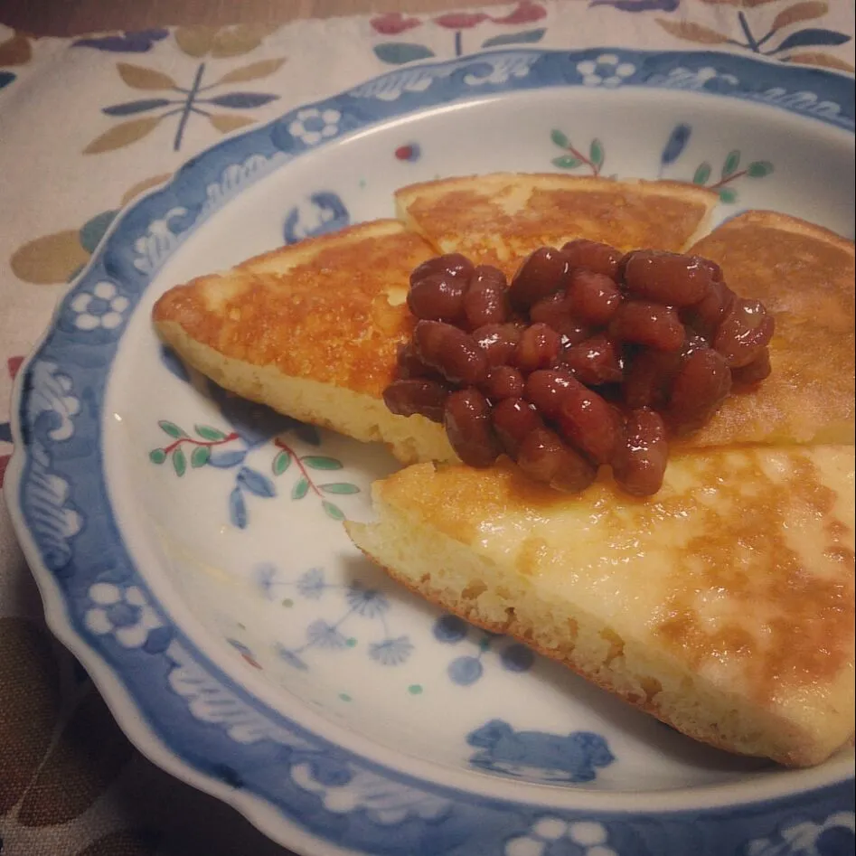 ふじっこさんの茹であづきで♪小倉ホットケーキ|ゆうkitchenさん