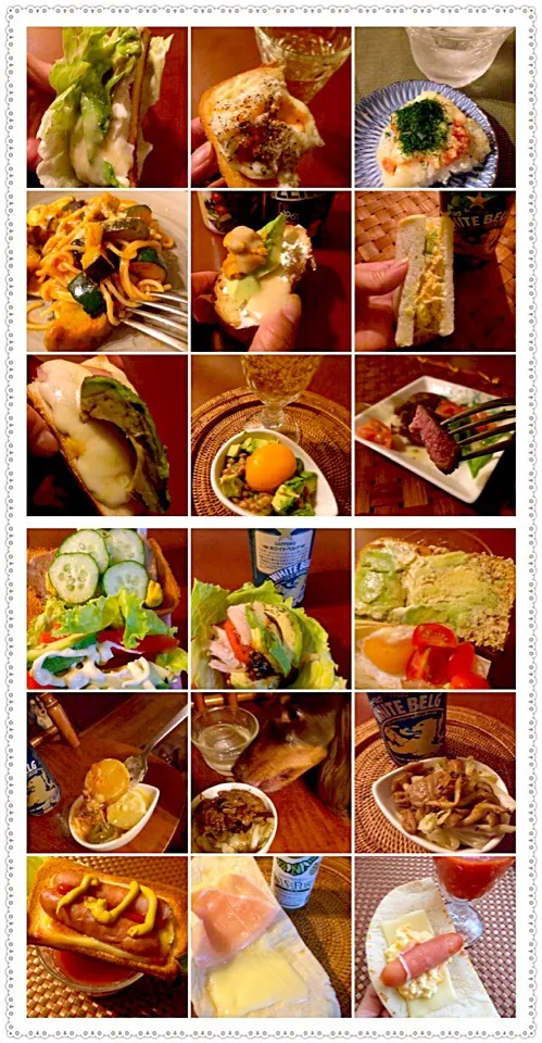 Open sandwich etc🎵真夜中&1人ご飯シリーズw|🌈Ami🍻さん