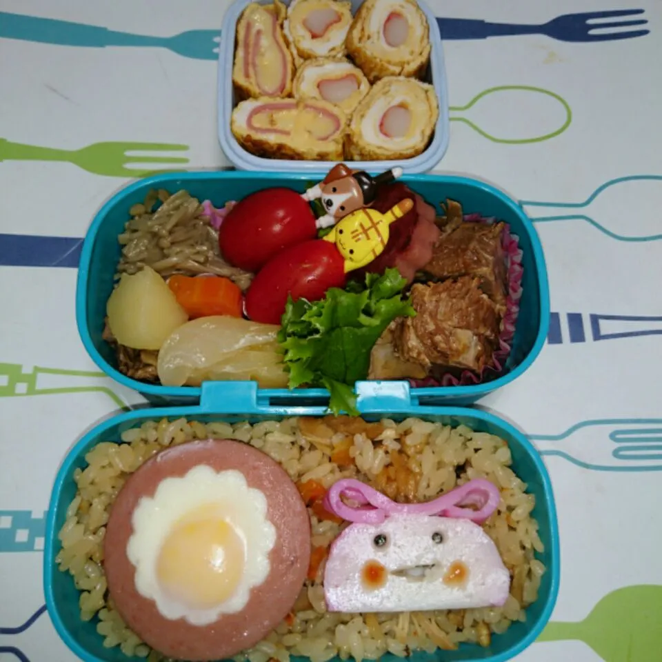 Snapdishの料理写真:7月20日(月)　高校生女子部活弁当♪|クッキングおやぢさん