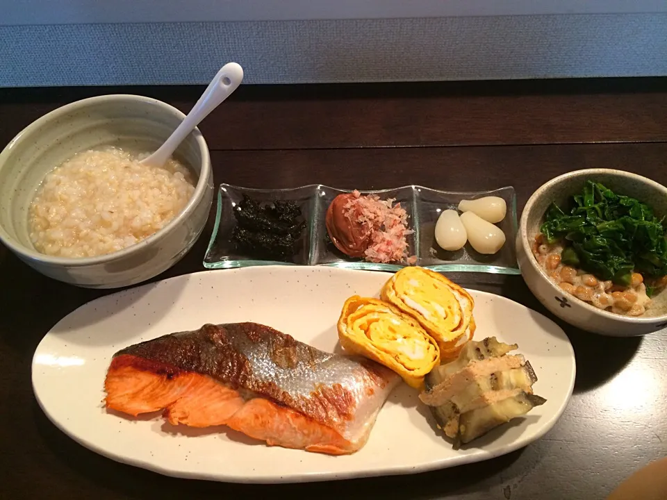 玄米粥の和朝食|りっちゃんさん