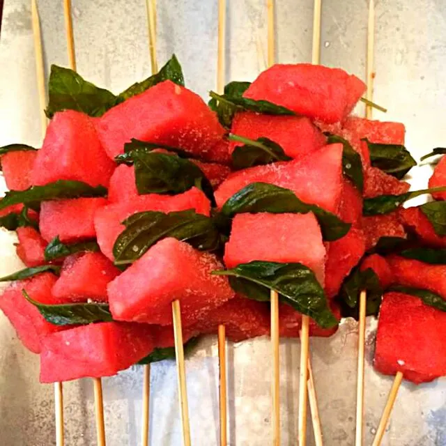 watermelon mint skewers|CHUENCHAIさん