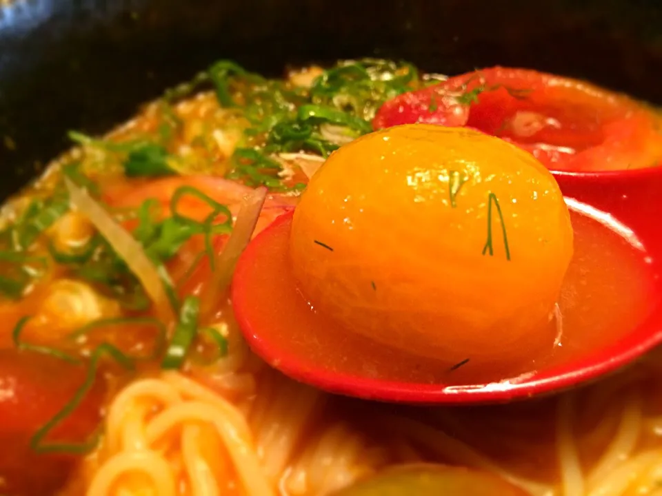 冷し出汁トマトのカレーそうめん4|半田手延べそうめんの店 阿波や壱兆さん