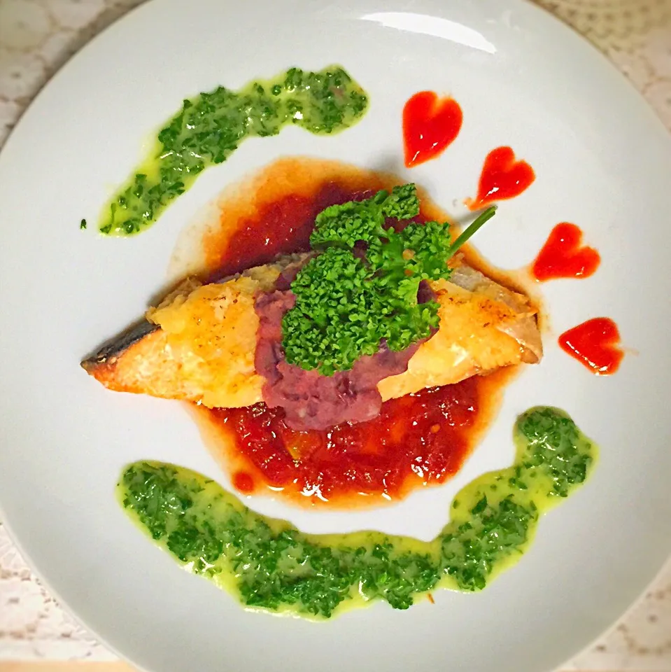 Salmon and Basil with Heart|yekaterina00001さん