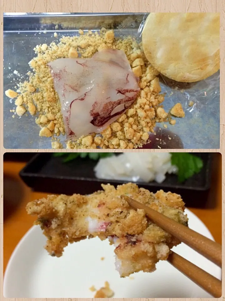 イカの煎餅揚げ…メイキング&イーティング😋|風流料理人さん