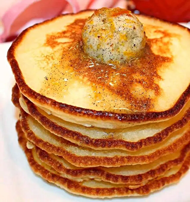 Pancakes W/ Garlic And Apricot Butter|Sheila Harrisさん