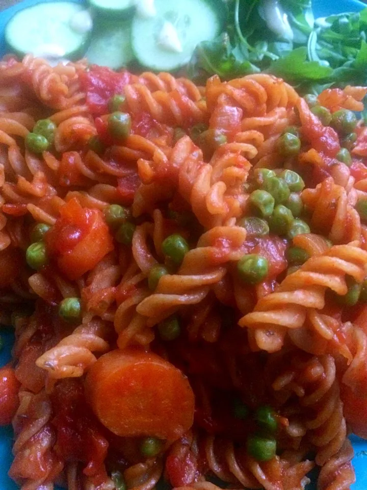 Pasta with carrots & peas|Nick Hiderさん