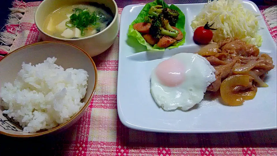 しょうが焼き定食|ゆきにゃんさん