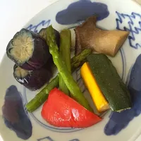 Snapdishの料理写真:お野菜の揚げ浸し|もぎれいこさん