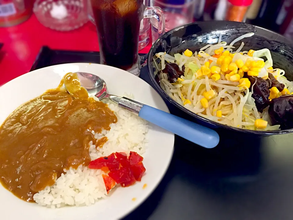 Snapdishの料理写真:冷やしタンメン🍜&半カレーライス🍛@大栄軒|マニラ男さん