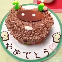 誕生日たぬきケーキ|つなちさん