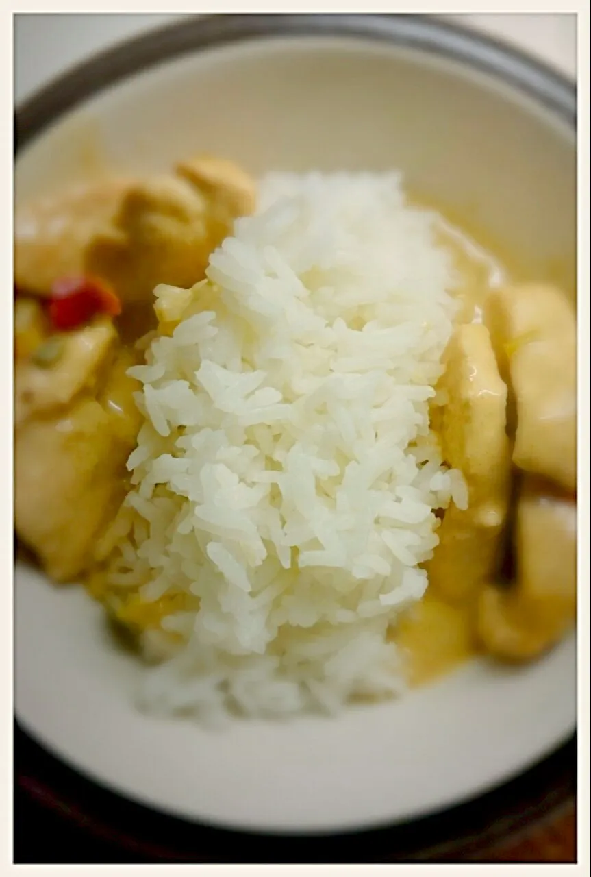 Chicken stew with rice.|Emmelineさん