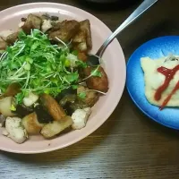 沖縄くうす醤油煮物と揚げ詰めご飯中身は茄子とお肉です！|yuzuさん