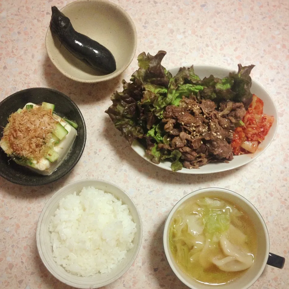 晩ごはん 餃子スープ|はやしさん