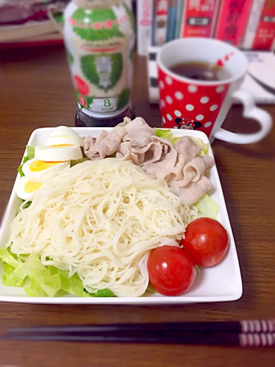 素麺と冷しゃぶ|なおこさん