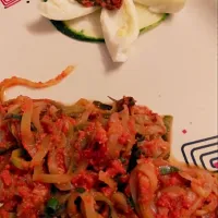 arabiata zoodles with egg....tasty healthy dinner|Kruthika Nabhaさん