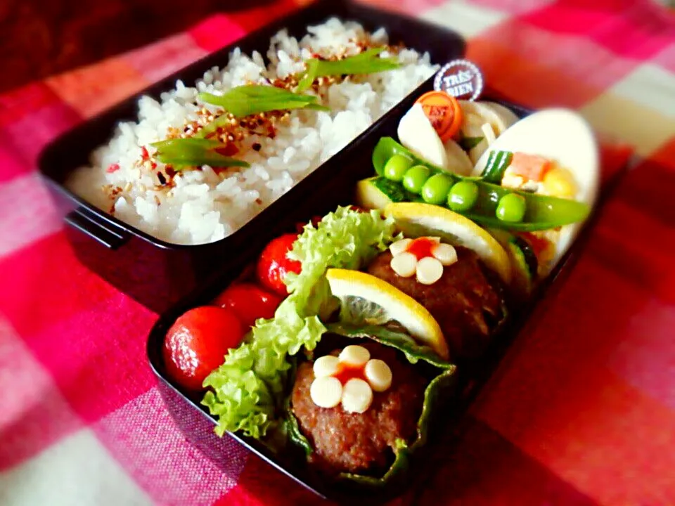 ピーマンの肉詰めと、ミニトマトのマリネ弁当。

 #お弁当 #ピーマンの肉詰め #ミニトマト|Cat Miroさん