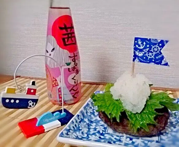 茜スパークリングと和風ハンバーグ(*´∀`)♪|yu.uyさん