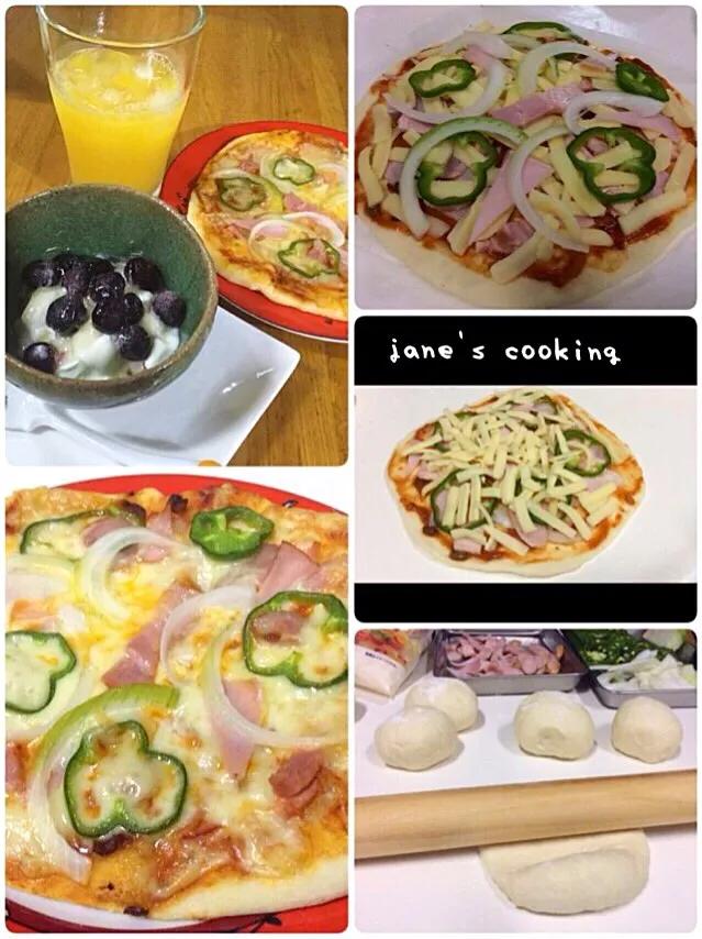 Early morning homemade pizzas for breakfast...朝食に手作りピザ(^_−)−☆|Jane's style of cookingさん