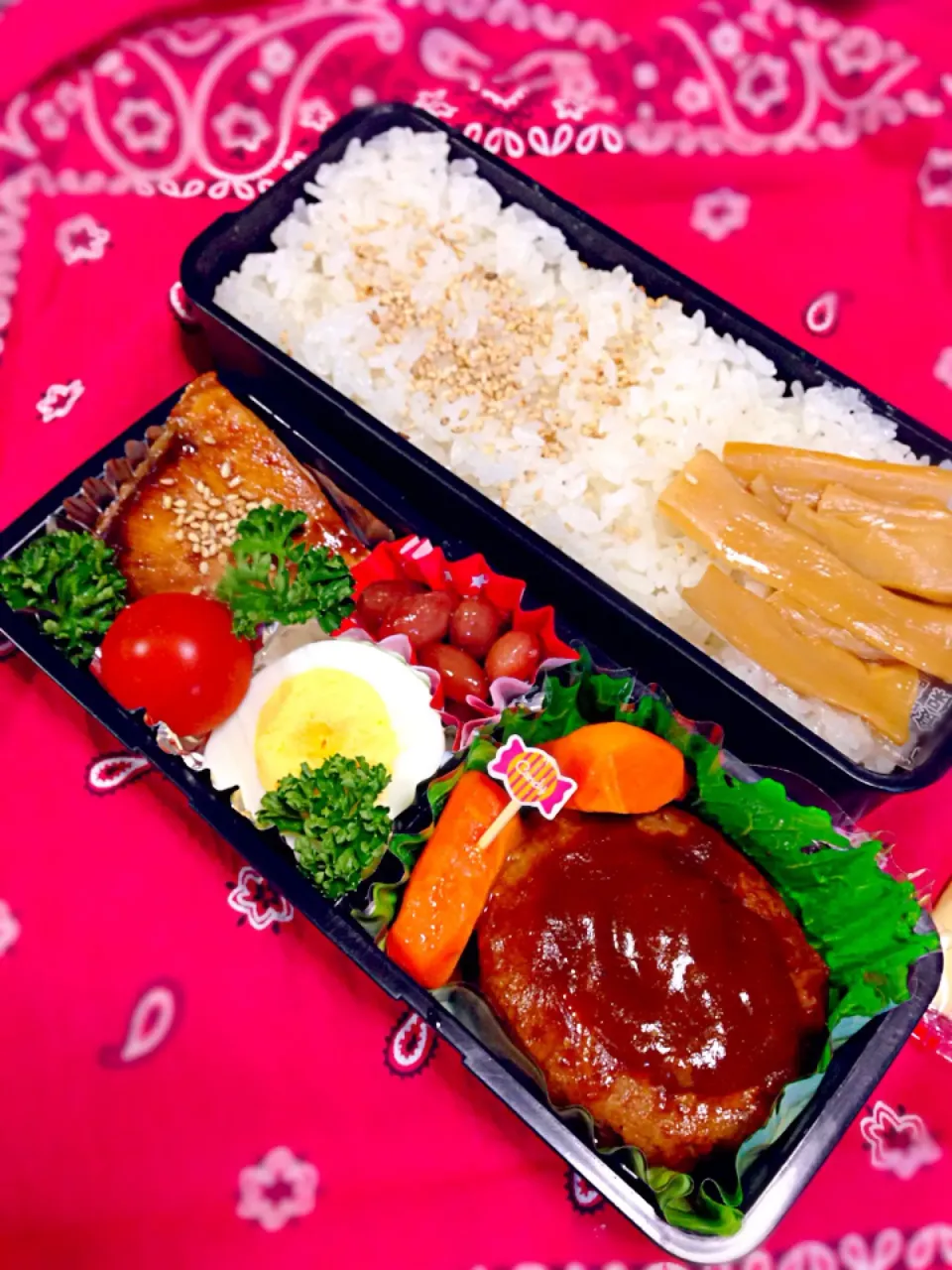 ハンバーグ弁当|かりんかさん