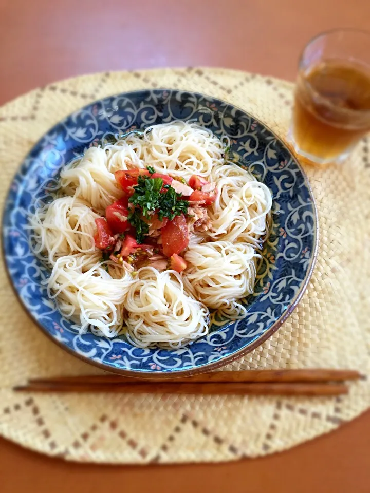 トマトとツナの素麺|K&S...akkoさん