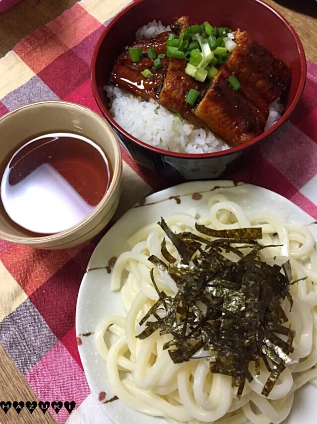 Snapdishの料理写真:冷やしうどん&うな丼|⁑葉月⁑さん