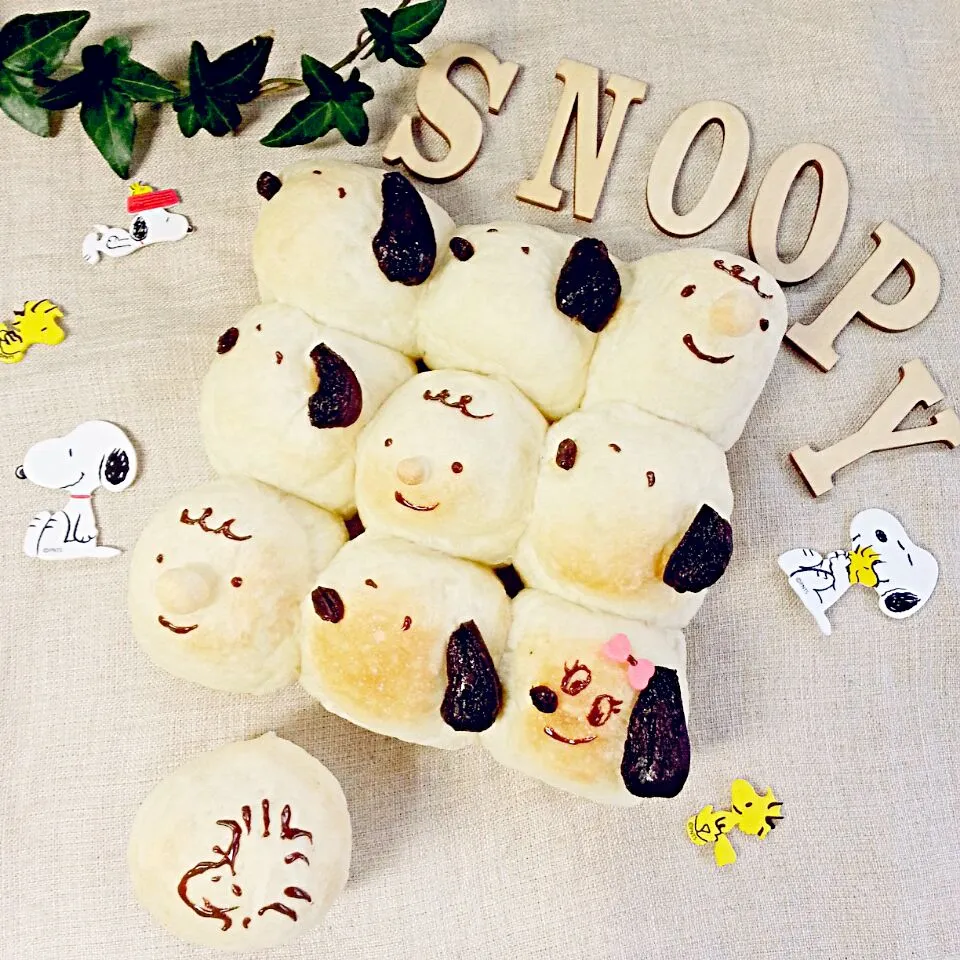 ＃ちぎりパン#手作りパン#スヌーピーパン#snoopy|NIKOPIPIさん