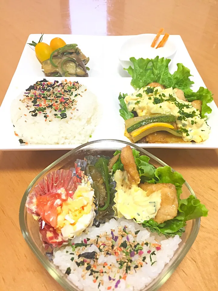 Snapdishの料理写真:中学生お留守番ランチとわたし弁当(✿╹◡╹)|ふみぃさん