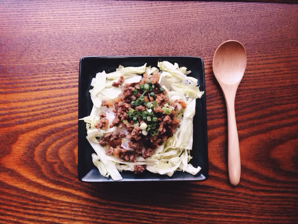 中華風ひき肉丼（前日の残り）|245さん