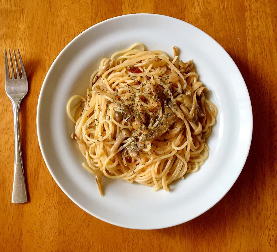 (*´ω｀*) 舞茸としめじの明太子パスタ ♪|Gigi Cafeさん